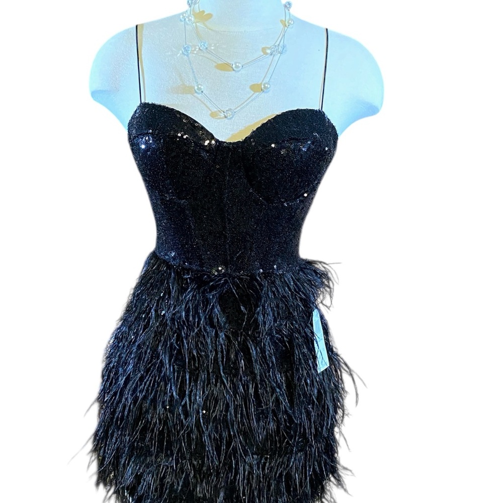 Macys Black Bodycon Cocktail Dress with Sweetheart Neckline